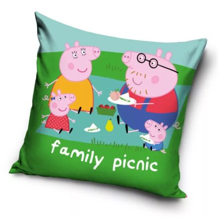 Peppa malac párnahuzat picnic 40x40cm (velúr)