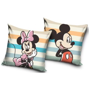 Disney Minnie és Mickey párna díszpárna csíkos 40x40cm