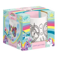   Unikornis Heart festhető porcelán bögre 235 ml Díszdobozban
