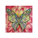Pillangó Flower gyémántszemes kirakó vásznon 30x30 cm