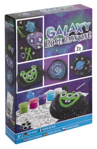 Színes Galaxy kavicsfestő készlet matricával