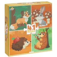 Állatos Forest 4 az 1-ben puzzle