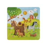 Állatos Farm fa puzzle 9 db-os
