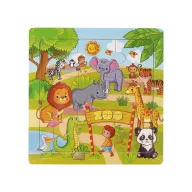 Állatos Zoo fa puzzle 9 db-os