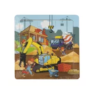 Építkezés Builders fa puzzle 9 db-os