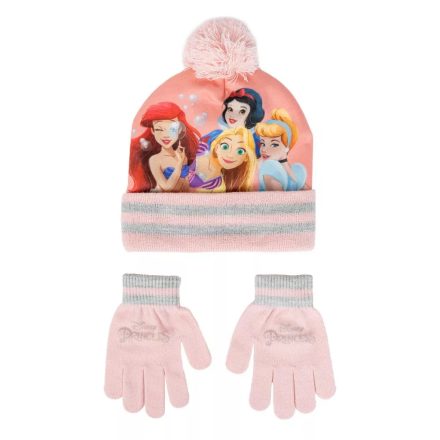 Disney Hercegnők gyerek sapka és kesztyű szett (Pink)