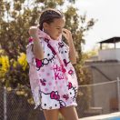 Hello Kitty Cherry pončo s ručnikom za plažu 50x115 cm (brzo sušenje)