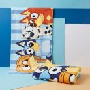Bluey Happy Moments ručnik za kupanje, plažni ručnik 70x140cm (Brzo Sušenje)