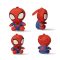 Spider-Man Red 3D plišana figura s kukom, ukras za torbu 13 cm