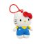 Hello Kitty Blue Dress 3D plišana figura s kukom, ukras za torbu 13 cm