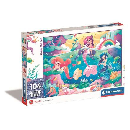 Sellő puzzle glitter 104 db-os (Under the Sea)