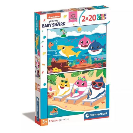 Baby Shark puzzle 2x20 db-os (Beach)