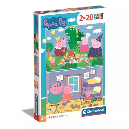 Peppa malac puzzle 2x20 db-os (Dragon)