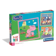 Peppa malac Family 3x48 db-os puzzle Clementoni