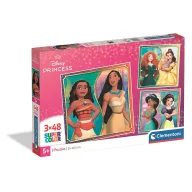 Disney Princeze Portrait 3x48 komada puzzle Clementoni