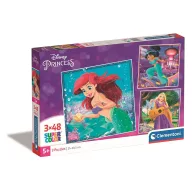 Disney Princeze Ariel 3x48 komada puzzle Clementoni