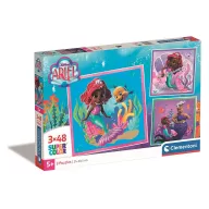 Disney Princeze Junior Ariel 3x48 komada puzzle Clementoni