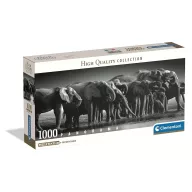   Slon Herd of Giants 1000-dijelna panorama Compact puzzle Clementoni