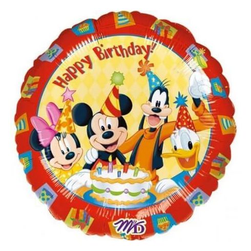 Disney Mickey Happy Birthday fólia lufi  43cm