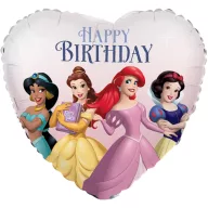 Disney Hercegnők Heart fólia lufi 45 cm