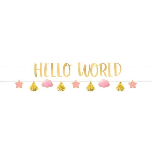 Baby Girl Hello World felirat 176,8 cm 2 db-os