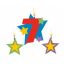 Šareno Star Svijeća broj 7 sa zvijezdama