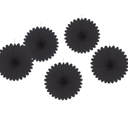 Black, Fekete mini függő dekoráció 5 db-os szett