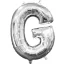 Slova Silver Srebrni mini slovo G folija balon 33 cm