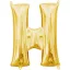Slovo Gold Zlatni mini H balon od folije 33 cm