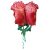 Rózsa fólia lufi 76 cm
