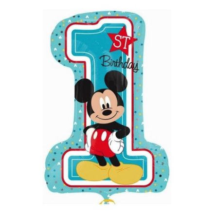 Disney Mickey első születésnap fólia lufi 71cm