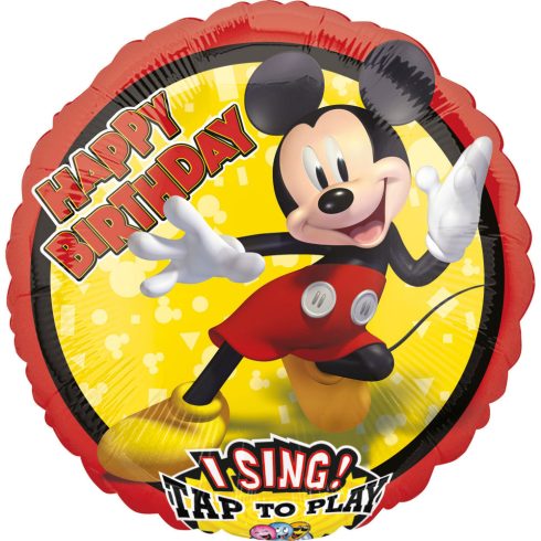 Disney Mickey Zenélő Fólia lufi 71 cm happy