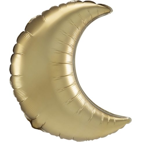 Gold szatén hold fólia lufi 66cm