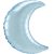 Pastel Blue szatén hold fólia lufi 66cm