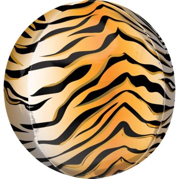 Tigris mintás gömb fólia lufi 40cm 