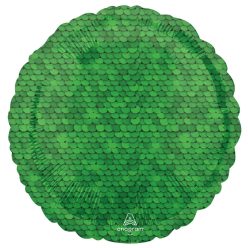 Zöld Sequin mintás fólia lufi 43 cm