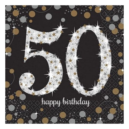 Happy Birthday 50 szalvéta man 16 db-os