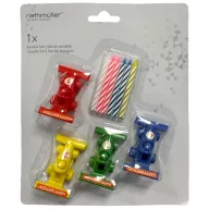 Versenyautó Colorful tortagyertya szett