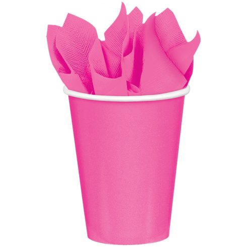 Bright Pink papír pohár 8 db-os 250 ml