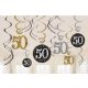 Happy Birthday Gold 50 Szalag dekoráció 12 db-os szett