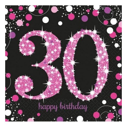 Happy Birthday 30 szalvéta girl 16 db-os 