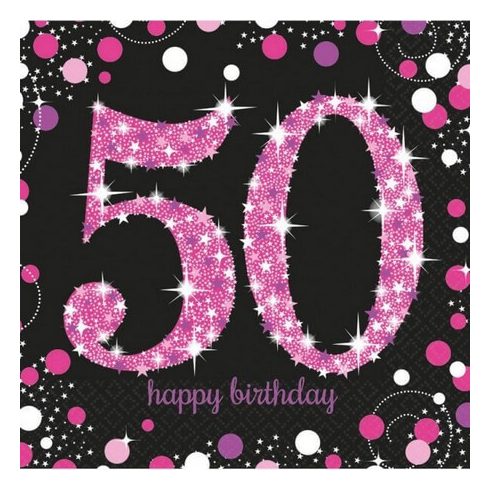 Happy Birthday 50 szalvéta girl 16 db-os 