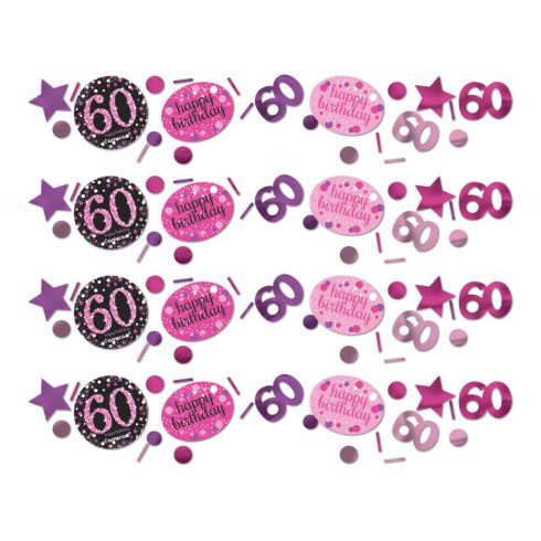 Happy Birthday Pink 60 konfetti