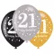 Sretan rođendan Gold Happy Birthday 21 balon, 11 inča (27,5 cm), set od 6 komada
