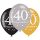 Happy Birthday 40 Gold léggömb, lufi 6 db-os 11 inch (27,5 cm)