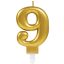 Brojevi Gold Zlatna svjećica za tortu - broj 9