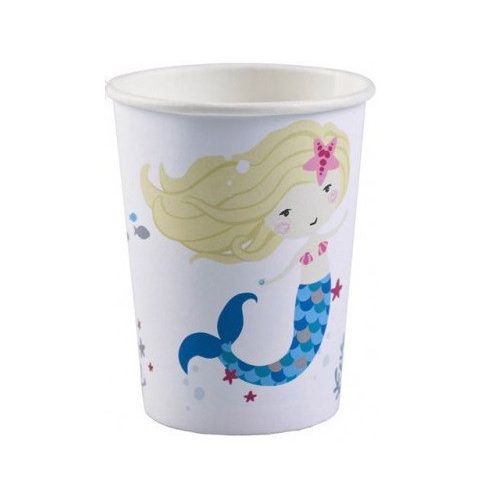 Mermaid, Sellő papír pohár 8 db-os 250 ml