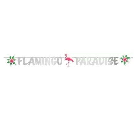 Flamingo Paradise papír felirat 135 cm