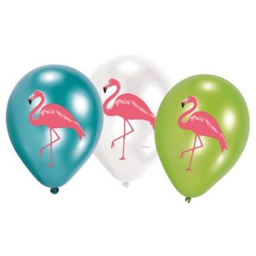 Flamingó léggömb lufi 6 db-os