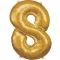 Brojevi Gold Zlatni divovski broj balon 8, 83x55 cm